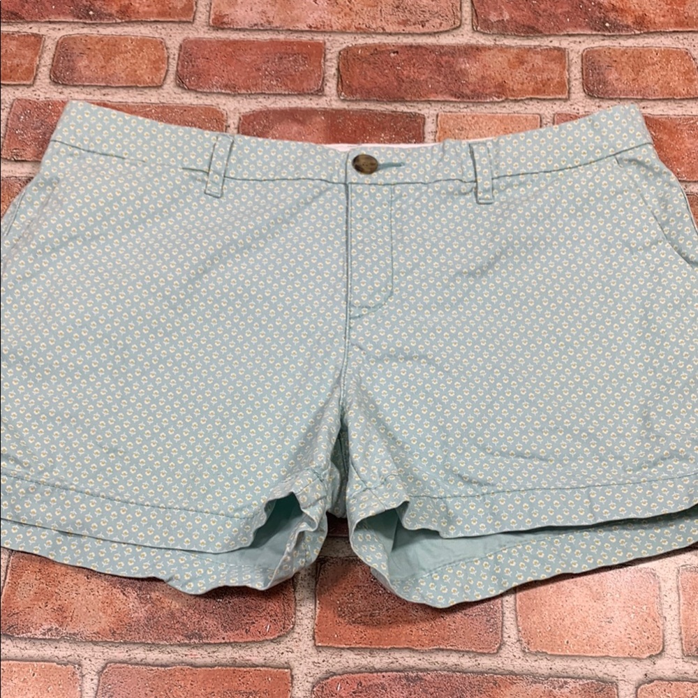 Mint Green Patterned Women's Shorts from